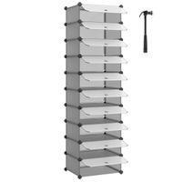 REGÁL NA BOTY, šedá, 43/173/31 cm