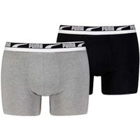 Puma MEN EVERYDAY MULTI LOGO BOXER 2P Мъжки боксерки, черно, размер