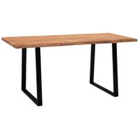 MID.YOU PÍSACÍ STÔL, čierna, farba akácie, 160/80/76 cm