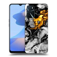 Silikónový čierny obal pre OPPO A16s - Black Gold 2