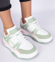 marka niezdefiniowana Green sneakers with thick laces Luciana