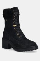 Semišové topánky Tommy Hilfiger TH SHEARLING LACE UP BOOT