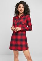 Women's shirt dress navy blue/red