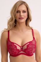 Nevyztužená podprsenka Gaia Frida - balconette Červená 90D