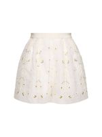 Embroidered Silk Organza Shorts