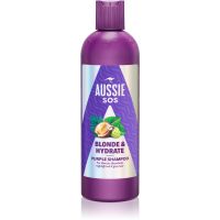 Aussie SOS Blonde Hydrate лилав тониращ шампоан за руса коса 300 мл.