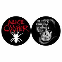 RAZAMATAZ - 2er Set Pads für Schallplattenteller- ALICE COOPER - SPIDER/SKULL