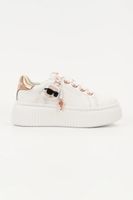 Karl Lagerfeld sneakers din piele KREEPER LO culoarea alb, KL42376T