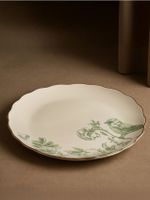 Sinsay - Ceramiczny talerz z motywem vintage - zielony