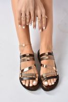 Fox Shoes Brown/bronze Women's Genuine Leather Sandals