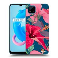 Silikónový čierny obal pre Realme C11 (2021) - Hibiscus