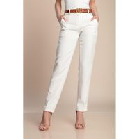 Elegante Lange Hose Mit Gerader Schnittform  Tordina, Weiß
