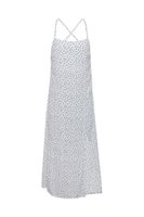 Tommy Jeans Dress - TJW PRINTED SIDE SLIT MIDI DRESS white