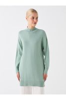 LC Waikiki Lw - Half Turtleneck Plain Long Sleeve Oversize Women's Knitwear Tunic