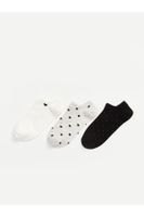 LC Waikiki 3-Pack Lcw Patterned Women's Booties Socks