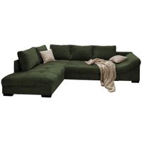 MID.YOU ROHOVÁ SEDACIA SÚPRAVA, textil, tmavozelená