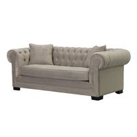 Pohovka Chesterfield Classic Velvet Light Grey pre 3 osoby