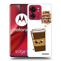 Silikónový prehľadný obal pre Motorola Edge 40 - Cute coffee