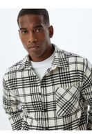 Koton Lumberjack Shirt Long Sleeve Winter Pocket Detail Cotton Blend