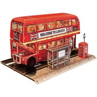 CubicFun 3D puzzle s LED Noční edice: Londýnský autobus 161 dílků