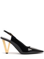85mm Patent Leather Slingbacks