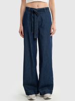 Big Star Woman's Wide Trousers Denim 190099 Dark Denim-550