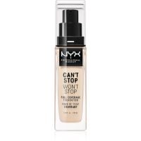 NYX Professional Makeup Can't Stop Won't Stop Full Coverage Foundation podkład mocno kryjący odcień 1.3 Light Porcelain 30 ml