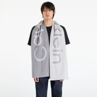 Calvin Klein Bold Logo 2-Tone Wool Scarf Grey Universal