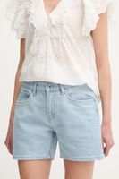 Pepe Jeans Rifľové krátke nohavice Pepe Jeans REGULAR SHORT HW MABLE