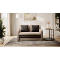 MID.YOU ROZKLADACIA POHOVKA, textil, tmavohnedá, béžová