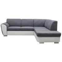 MID.YOU ROHOVÁ SEDAČKA, textil, sivá, biela