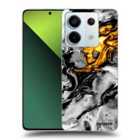 Silikónový čierny obal pre Xiaomi Redmi Note 13 Pro 5G - Black Gold 2