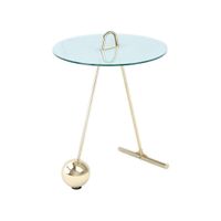 Kayoom PRÍRUČNÝ STOLÍK, biela, zlatá