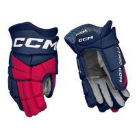 Rukavice CCM Jetspeed FT880 JR, tmavo modrá-červená-biela, Junior, 10"