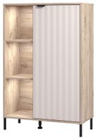 Vitrína i s vnútorným osvetlením xaden - dub šedý/béžová