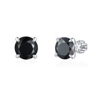 Olivie Strieborné 8mm náušnice PIPPI BLACK 8354