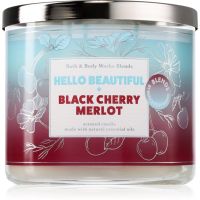 Bath & Body Works Hello Beautiful + Black Cherry Merlot aроматична свічка 411 гр