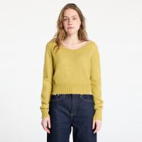 Πουλόβερ Calvin Klein Jeans Fluffy Yarn V-Neck Sweater Green L