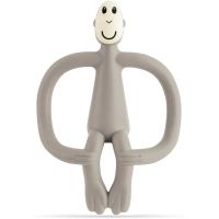 Matchstick Monkey Teething Toy and Gel Applicator Beißring mit 2 in 1 Bürste Grey 1 St.