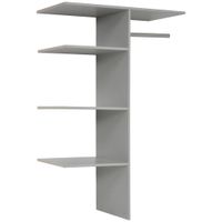 MID.YOU VNÚTORNÉ ČLENENIE, sivá, 96/150/50 cm