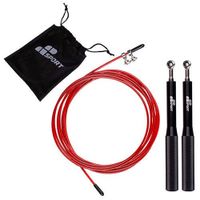 MP SPORT Jump Rope Aluminium Handle - Skakanka z aluminiowymi uchwytami - 3m - Black/Red - Pozostały sprzęt siłowy i fitness