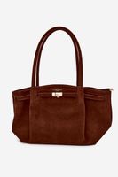 Flora&amp;Co Camel Eleea Eco Suede Shopper Handbag