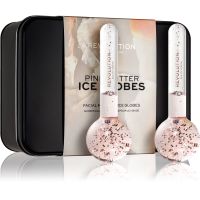 Makeup Revolution Ice Globes Pink Glitter масажний інструмент для обличчя 2 кс