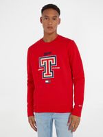 Tommy Jeans Modern Sport T Crew Majica dugih rukava crvena