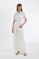 DEFACTO Crop Short Sleeve White Shirt