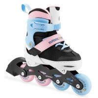 Spokey JOY Children's collies with beads, black-pink, ABEC7 Carbon, size 31-34