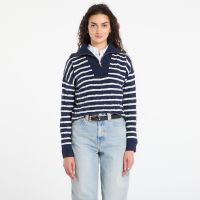 Sweter Tommy Hilfiger Soft Wool Cable 1/2 Zip Ls Sweater Dark Night Navy/ Ivory Petal Stp S