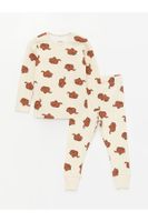 LC Waikiki Crew Neck Printed Baby Boy Pajamas Set