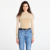 Sweter GUESS Ls Mock Neck Aubrey 4G Sweater Beige M