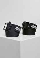 Industrial canvas belt 2 packs black/navy